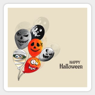 Happy Halloween Flying Ball Sticker